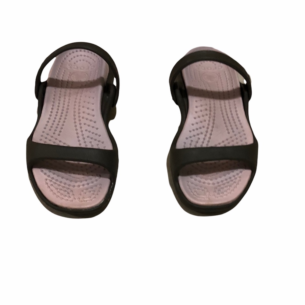 Crocs Pink & Brown Cleo Sandals
